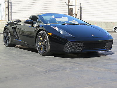 Lamborghini : Gallardo Spyder in Nero Noctis with only 17,437 miles! 2008 lamborghini gallardo spyder in black with black low miles