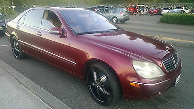 Mercedes-Benz : S-Class s500 Maroon Sedan, Rims, clean leather int.,lots of features, looks and runs great!