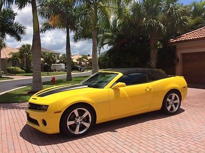 Chevrolet : Camaro SS Convertible 2-Door 2011 chevy camaro 2 ss convertible manual yellow looks like bumblebee