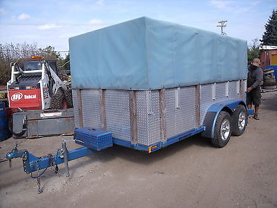 TRAILER 2 AXLE OPEN OR ENCLOSED FITTED TOP RAMPS LED LIGHTS 12' CUSTOM BUILT