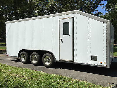 25' Triple Axle Enclosed Car Trailer with Weight Distributing Hitch