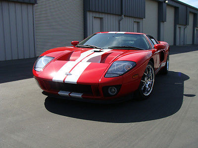 Ford : Ford GT GT40 - GT-40 2005 red white all option ford gt with extras 650 hp like new in and out