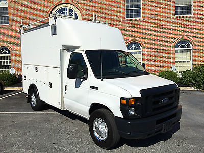 Ford : E-Series Van Base Cutaway Van 2-Door 2011 ford e 350 v 10 single wheel enclosed utility van truck clean ready to go