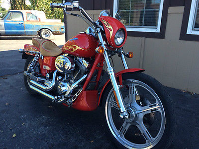 Harley-Davidson : Dyna Rare 2001 CVO FXDWG2 One of a kind gold flake swirl flames excellent condition