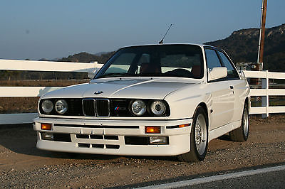 BMW : M3 Base Coupe 2-Door 1988 e 30 m 3 alpine white on cardinal red rare