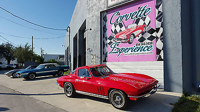 Chevrolet : Corvette Base Coupe 2-Door 1965 corvette coupe 327 365 red red w factory air power options