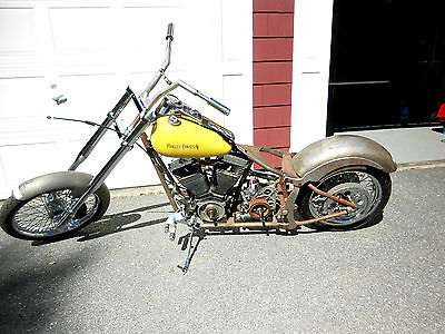 Custom Built Motorcycles : Chopper CUSTOM Soft Tail Chopper Project with 1989 Harley Davidson Motor & Tran's
