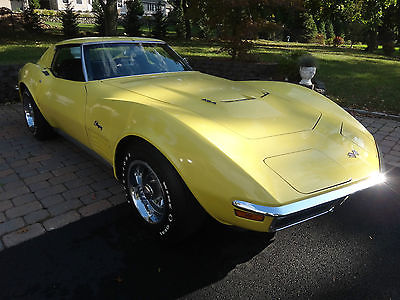 Chevrolet : Corvette 1970 corvette 454 i 390 hp big block dayton yellow matching numbers