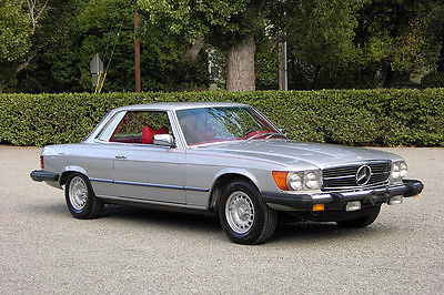 Mercedes-Benz : SL-Class 4 pass coupe 1979 mercedes 450 slc silv red ca car fanatic preservation 80 k miles