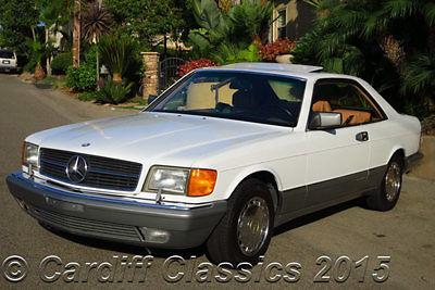 Mercedes-Benz : 500-Series SEC 560 sec 1 owner car 5.6 l v 8 white tan pwr everything sunroof ca car
