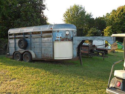 older goose neck stock or horse trailer