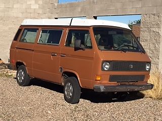 Volkswagen : Bus/Vanagon classic brown, white and brown interior 82 volkswagen vanagon westfalia diesel