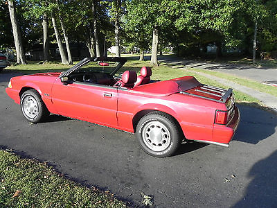 Ford : Mustang LX 1989 mustang lx conv 5.0 auto aod red red