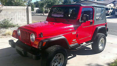 Jeep : Wrangler X Sport Utility 2-Door 2004 flame red jeep wrangler x with 4 inch lift kit