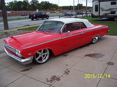 Chevrolet : Impala 1962 impala convertible air ride billets drop top rag top bucket seats