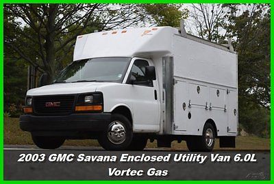 GMC : Savana Enclosed Utility Van 03 gmc savana cutaway enclosed utility van 6.0 l v 8 vortec gas utilimaster truck
