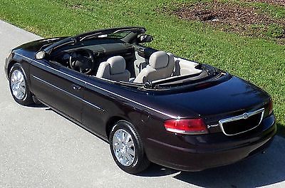 Chrysler : Sebring RARE LIMITED CARFAX CERTIFIED CONVERTIBLE  FLORIDA 44k~SPECIAL EDITION COLOR DARK TITANIUM~NEW TIRES & TOP~05 06