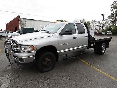 Dodge : Ram 3500 4X4 CREW DUALLY FLATBED 5.9 AUTO 3;73 STRONG RUNNING CUMMINS DIESEL!! LOADED UP ALL POWER OPTIONS! NICE CM FLAT BED $$