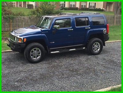 Hummer : H3 Base Sport Utility 4-Door 2006 hummer h 3 awd blue with tan leather loaded serviced 7 16 insp chrome