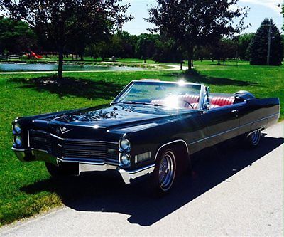 Cadillac : DeVille Convertible 1966 cadillac deville convertible over 50 k invested continental kit restored