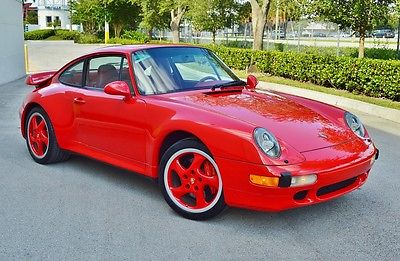Porsche : 911 MURDER SCENE!!!  TRIPLE RED 993/930 TURBO 1 of 1 ever built only 5 000 miles loaded with rare options museum car