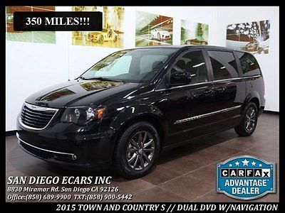 Chrysler : Town & Country S 2015 chrysler town and country s blue ray dvd dual screens only 350 miles