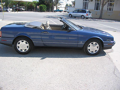 Cadillac : Allante leather 93 cadillac allante montana blue 1 of 184 built 53 900 miles