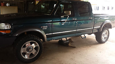 Ford : F-350 xlt 1996 f 350 4 door short bed 4 x 4 power stroke low miles leather seating