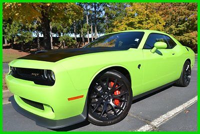 Dodge : Challenger HELLCAT SUBLIME GREEN 1 OWNER EXPORTABLE CALL NOW! 6.2 l supercharged laguna leather navigation red seat belts satin hood manual