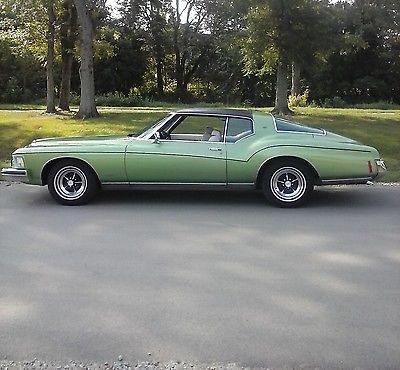 Buick : Riviera Mist Green with White Leather Interior 1973 buick riviera outstanding bucket seat console vehicle