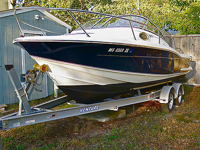 2008 SCOUT ABACO 222 CUDDY CABIN MOTORBOAT WITH YAMAHA 150 HP MOTOR, NAVY HULL