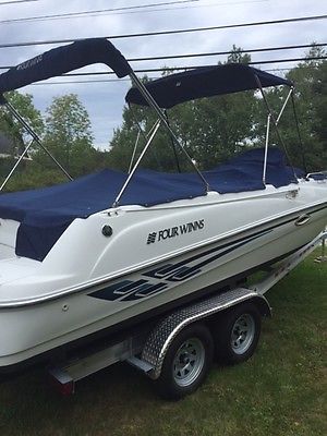 2001 Four Winns Fiberglass Deck Boat 21' with Evinrude 175hp Outboard