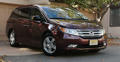 Honda : Odyssey Touring Elite 2011 honda odyssey touring elite minivan cherry pearl red loaded ext warranty