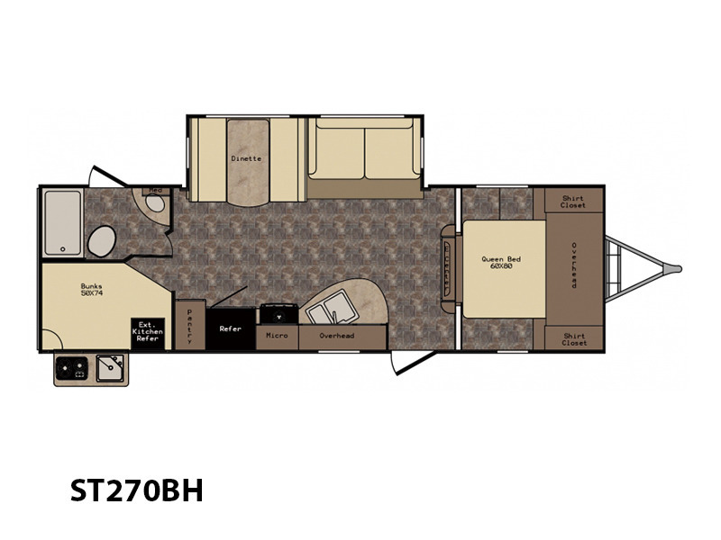 2017 Crossroads Rv Sunset Trail Super Lite ST270BH