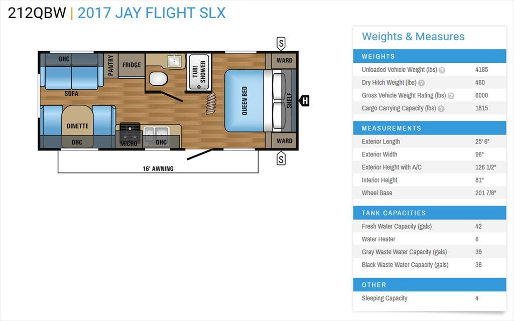 2017 Jayco Jay Flight SLX 212QBW