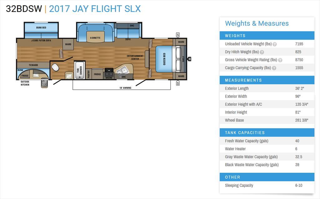 2017 Jayco Jay Flight SLX 32BDSW