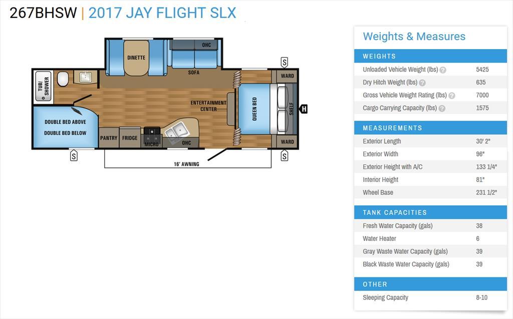 2017 Jayco Jay Flight SLX 267BHSW