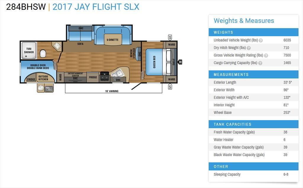 2017 Jayco Jay Flight SLX 284BHSW