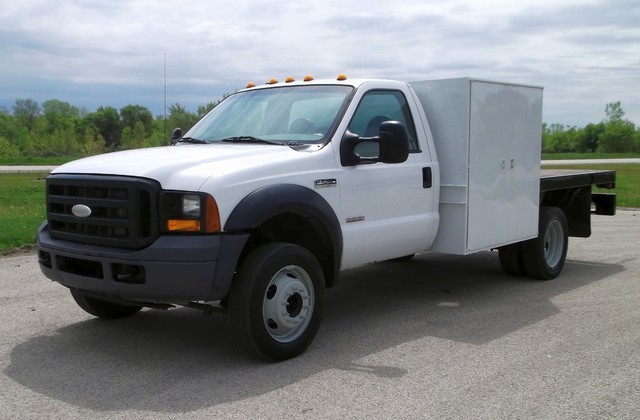 2006 Ford F550 Xl Flatbed Truck, 12'8 W/Utility Bo  Flatbed Truck