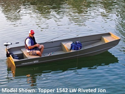 2015 TRACKER BOATS Topper 1236W Riveted Jon