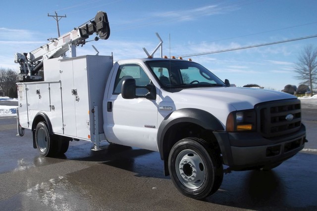 2006 Ford F550 Xl Super Duty 20' Crane Truck, 7500  Utility Truck - Service Truck