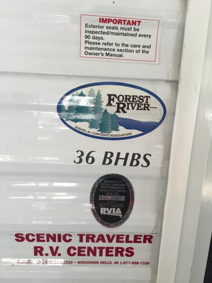 2012 Forest River SALEM 36BHBS