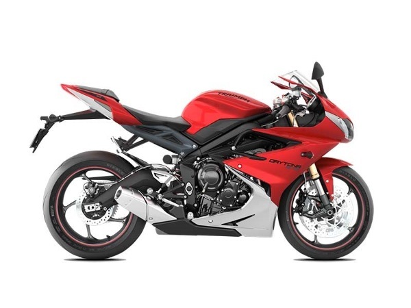 2016 Triumph Daytona 675 ABS Diablo Red Matte Aluminum Silver