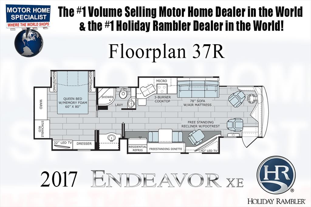 2017 Holiday Rambler Endeavor 37R RV for Sale at MHSRV.com W/