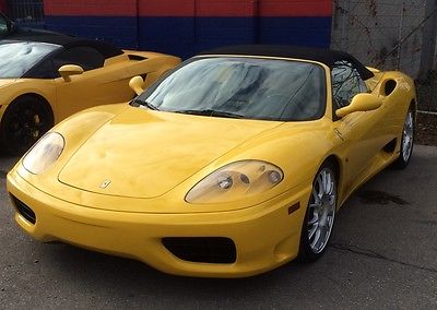 Ferrari : 360 Spider Convertible 2-Door 2001 ferrari 360 modena spider yellow on 2 tone black beige interior 6 speed
