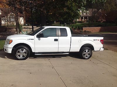 Ford : F-150 STX Extended Cab Pickup 4-Door White with Line X in bed, Good condition 53k, tow package & running boards