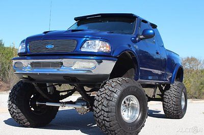Ford : F-150 1997 xlt 5.4 l v 8 custom 4 wd pickup lifted 15 dana 60 1 ton 39.5 tires rims
