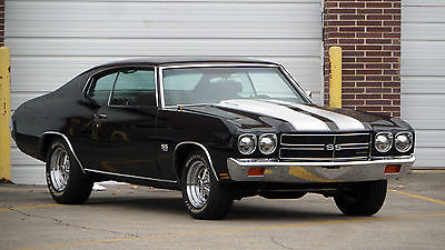 Chevrolet : Chevelle SS-SUPER SPORT 396 TRIBUTE BLACK ON BLACK 1970 chevrolet chevelle ss 396 tribute black on black big block ps 396 ready