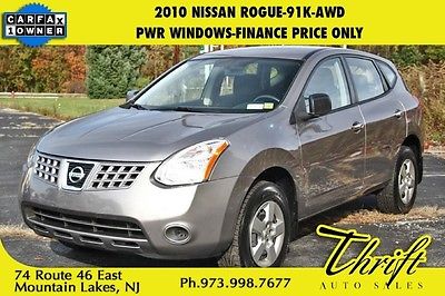 Nissan : Rogue S 2010 nissan rogue 91 k awd pwr windows finance price only