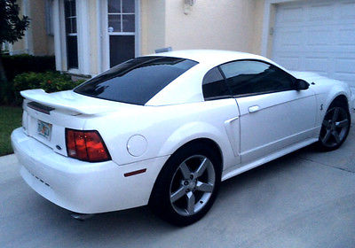 Ford : Mustang Base Coupe 2-Door 2002 svt white ford mustang v 6 w 19 camaro tires and rims